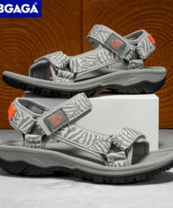 Men's Lightweight Hiking Sandals - Breathable Open-Toe Beach Shoes for Summer Travel