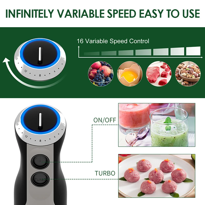 Wancle 1000W 5-in-1 Electric Immersion Hand Blender - Image 5