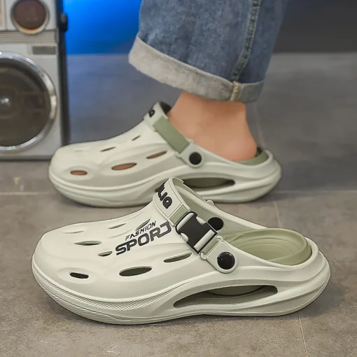 Men's Non-Slip Clogs with Comfortable Design for Summer Beach Wear - Image 2