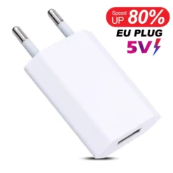 Alternative view of USB Wall Charger with EU Plug, 5V/1A Power Output, Ideal for Smartphones (1 to 5 Pack)