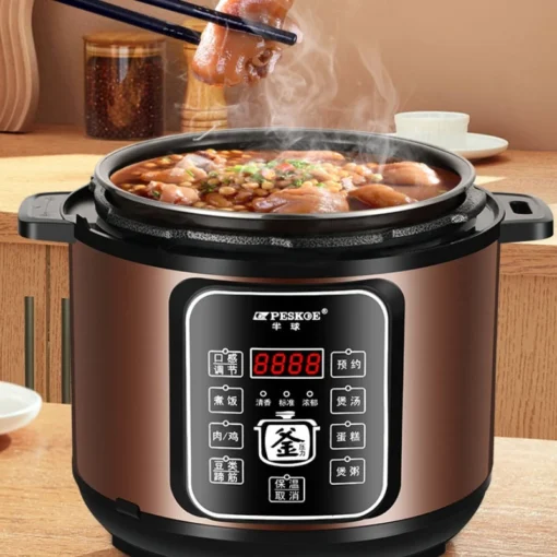 Electric Pressure Cooker with Multifunctional Rice Steamer, 6L Capacity for Efficient Cooking - Image 5