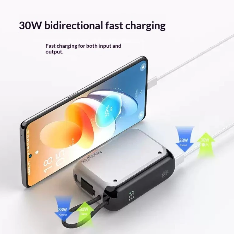 10000mAh Portable Power Bank with 30W Fast Charging and Digital Display - Image 4