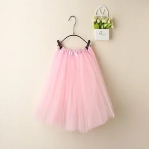 Vintage Tulle Mini Skirt - Elegant Ballet Dancewear for Women and Party Costumes - Pink, One Size
