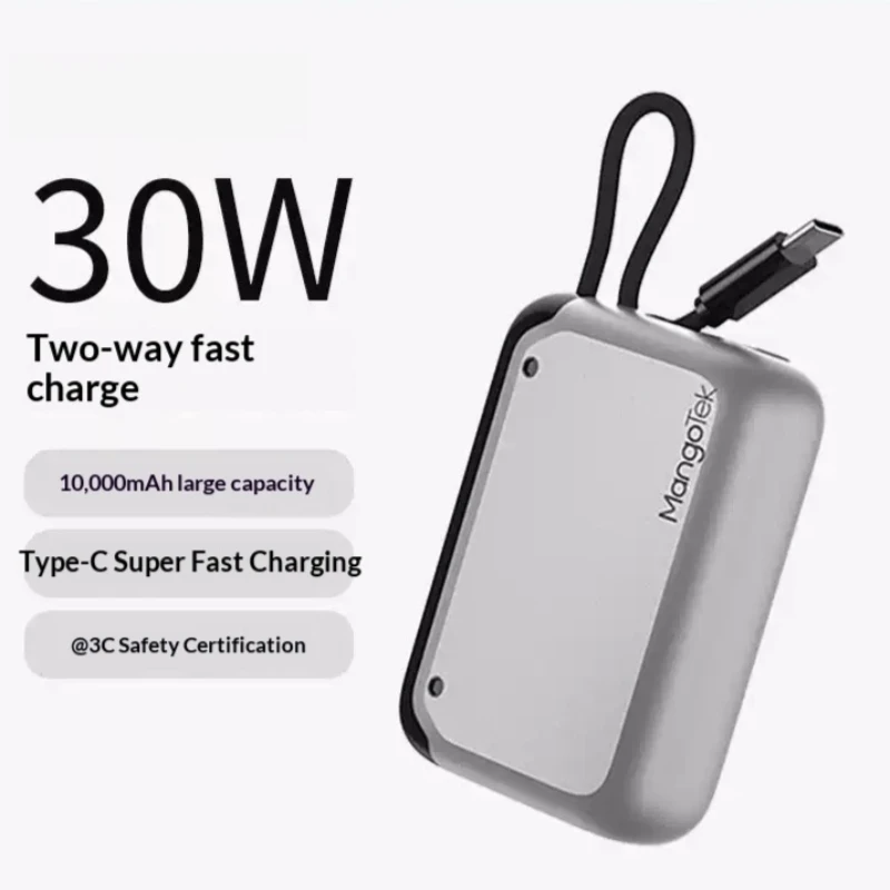 10000mAh Portable Power Bank with 30W Fast Charging and Digital Display