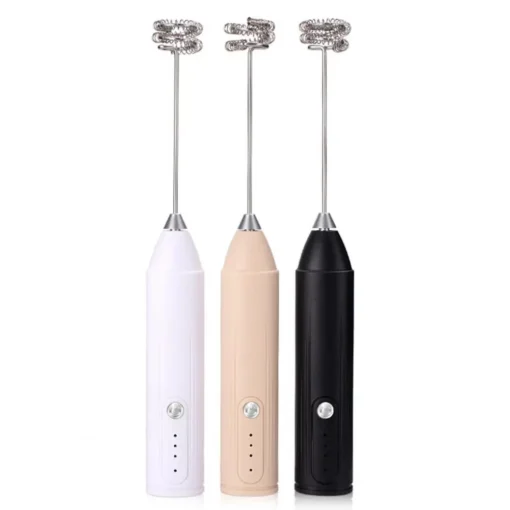 Electric Handheld Milk Frother and Egg Beater - Portable USB Blender with 3-Speed Settings for Coffee and Food Mixing - Image 5