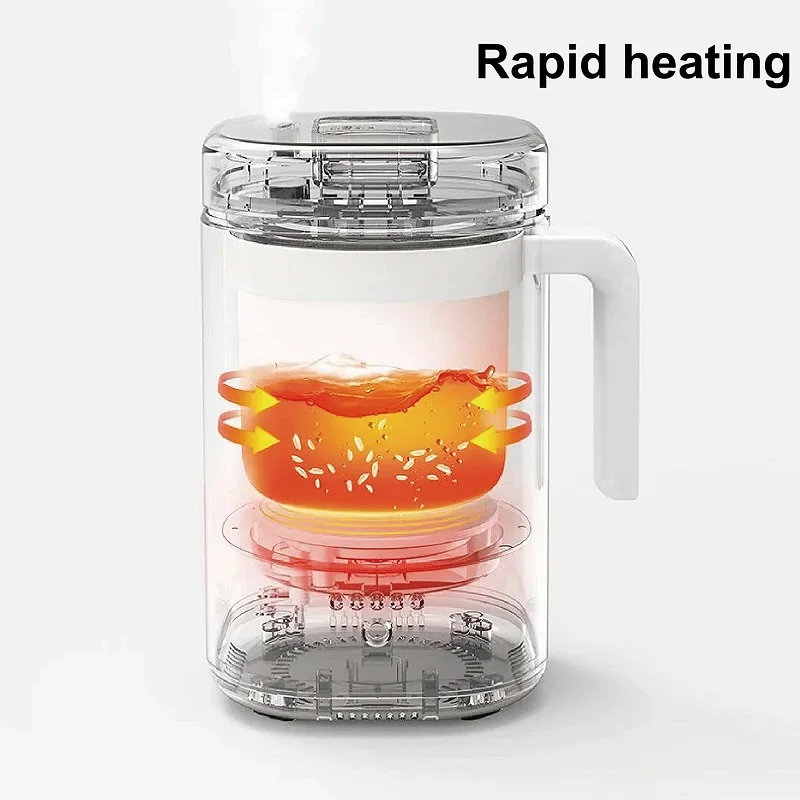 Mini Rice Cooker - 800ml Ceramic, Non-Stick, Electric Lunch Box for Travel and Office Use - Image 4