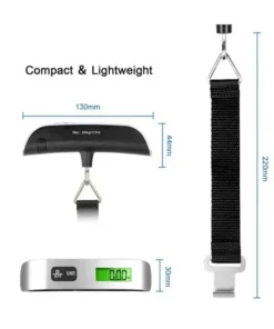 Alternative view of Portable Handheld Digital Travel Luggage Scale - .110lb/50kg with LCD Display, Mini Pocket-Size Electronic Weighing Tool