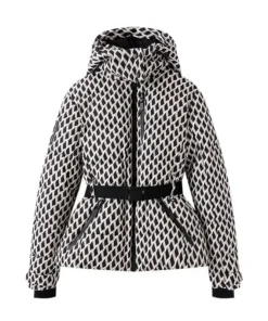 Alternative view of Women’s Hooded High Waist Padded Parka with Belt – Warm, Windproof Ski Jacket with Pockets