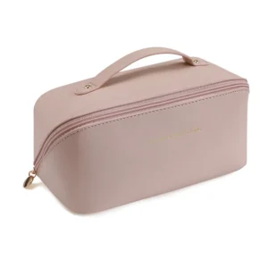Portable Cosmetics Storage Bag with Large Capacity and Durable Design for Makeup Enthusiasts - Pink