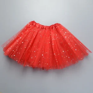 Tutu Skirt for Girls - 3-Layer Sequin Glitter Tulle Pettiskirt for Ages 2-8
