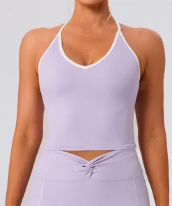 TRY TO BN Sports Vest Yoga Top Underwear Contrasting Color Fitness Chest Pad Training Workout Bra Tight Femmes Gym Woman Clothes