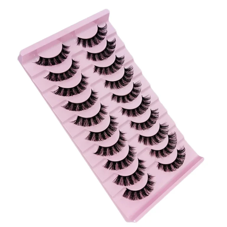 10 Pairs DD Curl Russian Strip Lashes Fluffy Volume False Eyelashes DD Curl Dramatic Messy Faux Mink Fake Lashes Make Up - Image 5