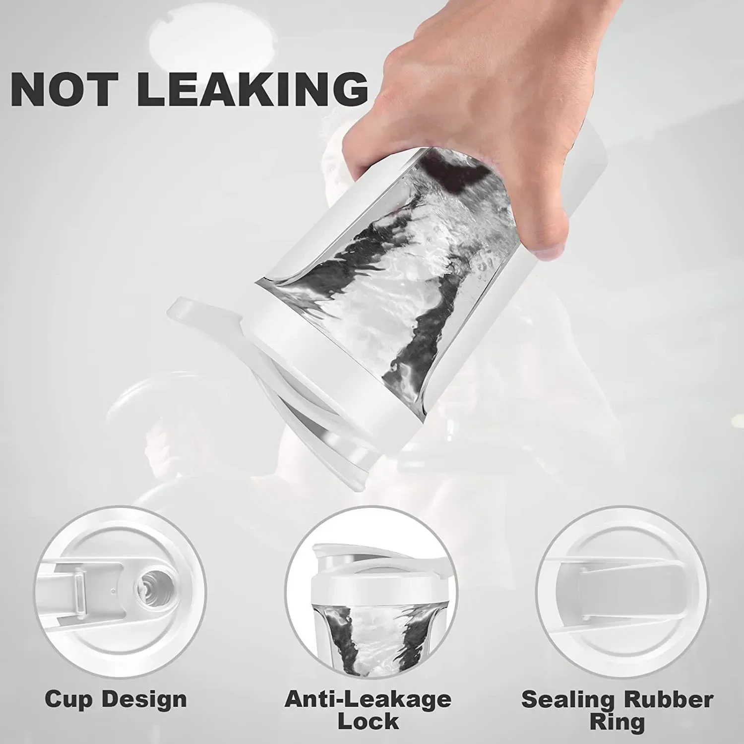 Electric Protein Powder Shaker Bottle with 450ml Capacity for Home and Travel - Image 3