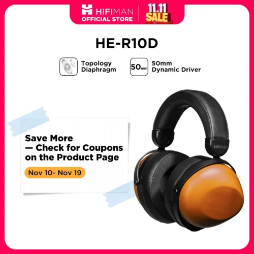 HIFIMAN HE-R10D Over-Ear Headphones - Dynamic Topology Driver, Wired & Wireless, Suitable for Home and Studio Use