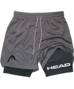 Alternative view of Anime Berserk Head Running Shorts Men Fitness Gym Training 2 in 1 Sports Quick Dry Workout Jogging Double Deck Summer