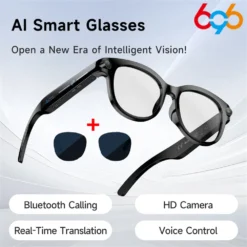AI Smart Glasses with Real-time Translation and Dual Camera for Multifunctional Use