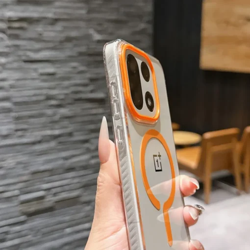 Hard PC Transparent Magnetic Back Cover Case for OnePlus 15 with Wireless Charging Capability - Image 5