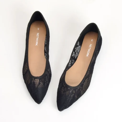 Pointed Toe Loafers with Hollow Cutouts and Soft Bottoms for Women - Image 4