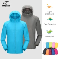 Outdoor Waterproof Rain Jacket with Quick Dry and Sun Protection for Men and Women
