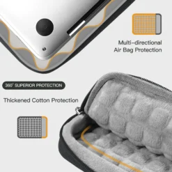 Alternative view of Laptop Sleeve with Shockproof Design for 12" to 15.6" Devices, Compatible with MacBook, Huawei, Xiaomi, Dell, and Lenovo