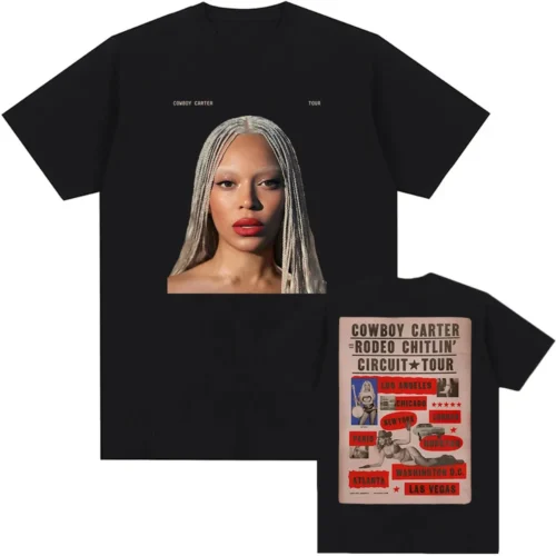Alternative view of Beyoncé COWBOY CARTER TOUR T-shirt Summer Women Tshirts Short Sleeve O-neck Loose Tee-shirt Clothing Y2k Clothes Ladies Clothes