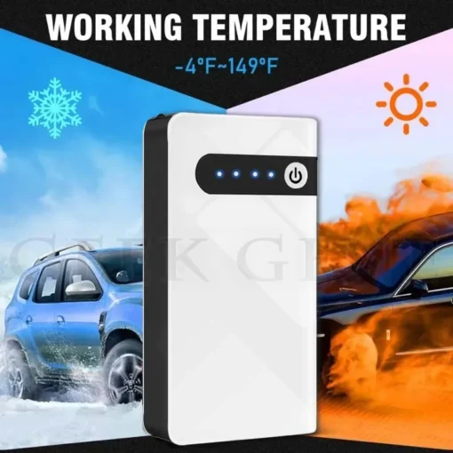 Portable Car Battery Charger Jump Starter 2000A Peak Current for 12V Vehicles - Image 3