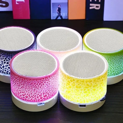 Mini Bluetooth Speaker with LED Light - Portable Wireless Subwoofer for PC and Mobile Users - Image 4