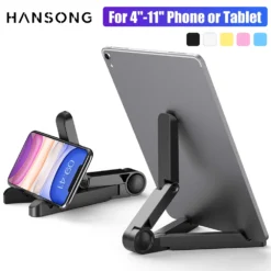 Portable Foldable iPad Stand with Adjustable Angle for Tablets and Phones 4"-11"