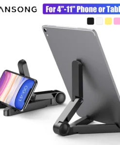 Portable Foldable iPad Stand for 4"-11" Tablets and Phones - Plastic Desktop Holder for Xiaomi, Samsung, and Huawei