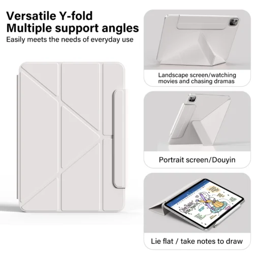 Magnetic Case with Y-Shaped Folding Cover for iPad Pro 11 12.9 Air 10.9 - Image 2