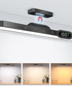 WILLED 5W Dimmable Night Light 3 Colors Adjustable Makeup Light with 2500mAh Rechargeable Under Cabinet for Closet Bedside Desk