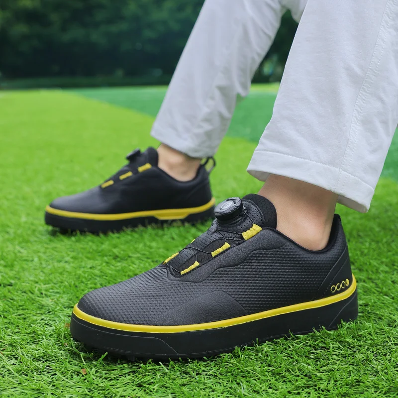 Couple Golf Shoes Men's White Waterproof Rotating buckle Fitness Spikeless Non slip Golf Golfer Training Golf Sneakers Women - Image 6