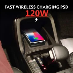 Alternative view of Car Wireless Charger with 120W Fast Charging Silicone Pad for Mobile Phones