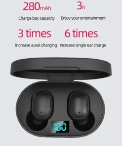 Alternative view of E6S Wireless Bluetooth Earphones with Noise Cancelling and Microphone for Xiaomi Redmi