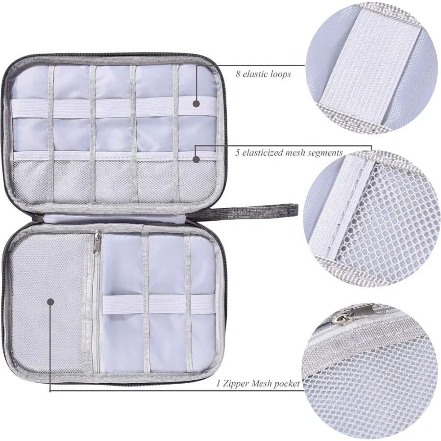 Waterproof Electronics Organizer Bag - Travel Size Cable and Accessories Storage - Image 3