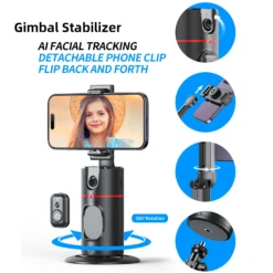 Alternative view of Wireless Selfie Stick Tripod with Stabilizer and Auto Face Tracking for Smartphones