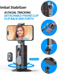 Alternative view of Selfie Stick with Stabilizer Auto Face Tracking Tripod for Mobile Wireless Selfie Stick Tripod Handheld Gimbal Stabilizer