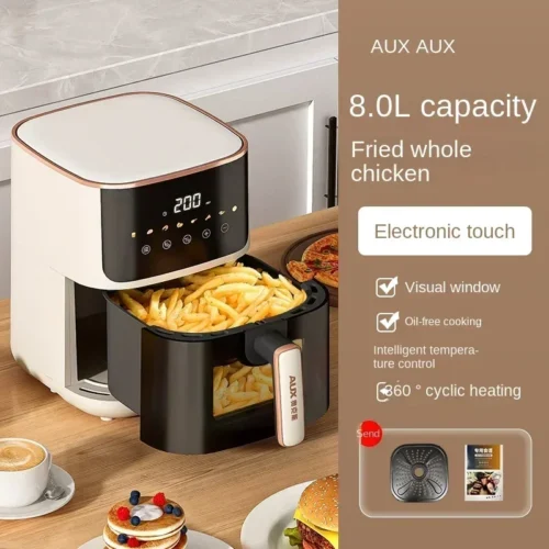 AUX 220V Air Fryer Oven Combo - Multifunctional, Easy-to-Clean, Oil-Free Technology