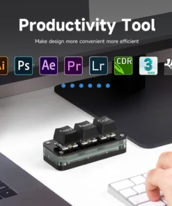Alternative view of RGB 3 Keys Macro Programming Mini Keyboard for Photoshop Gaming Hotswap Programming Keypad Copy Paste Mini Button Macropad