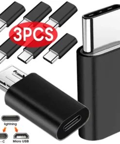 3/2/1Pcs For Apple Adapter iOS Female To Android Type-C Male for iPhone Huawei P20 Pro Samsung Ios Cable Converter Charger Jack