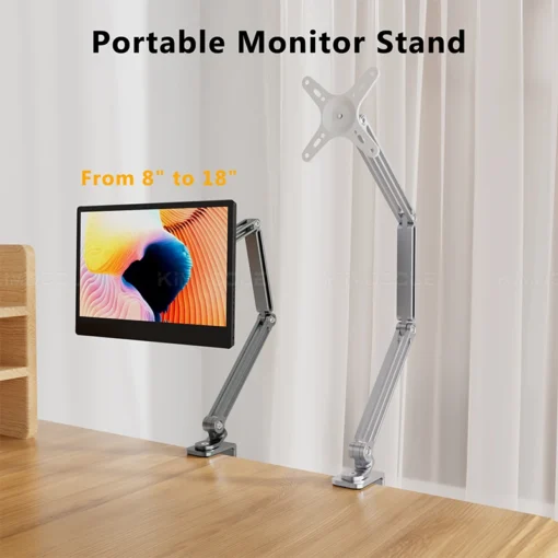 Long Arm Monitor Stand with Magnetic Clip for iPad, Galaxy, Xiaomi Tablet, and Kindle Users - Image 5