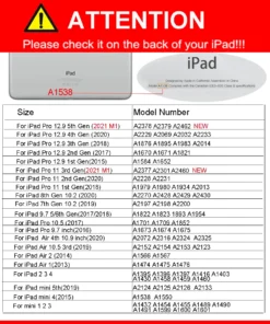 Alternative view of With Pencil Holder Funda for iPad pro 12.9 air 11 13 11th 11 M3 10.5 10.2 iPad Air 5th 4th 10th Gen 10.9 iPad Air1 2 6th 5th 9.7