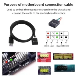 Alternative view of USB-C Mini Computer Monitor - 3.5 Inch IPS LCD Display for Portable Use