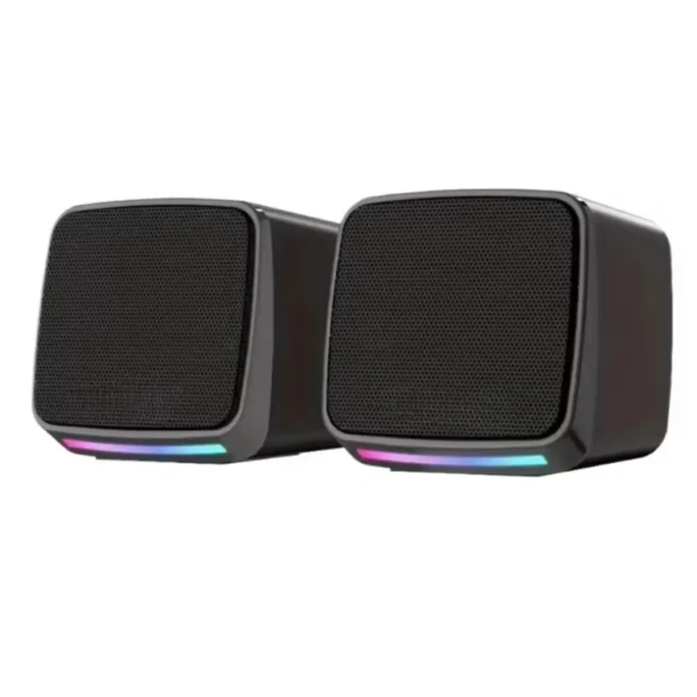 USB-Powered Mini Stereo Speakers with LED Lights for Computer and Laptop - Image 6