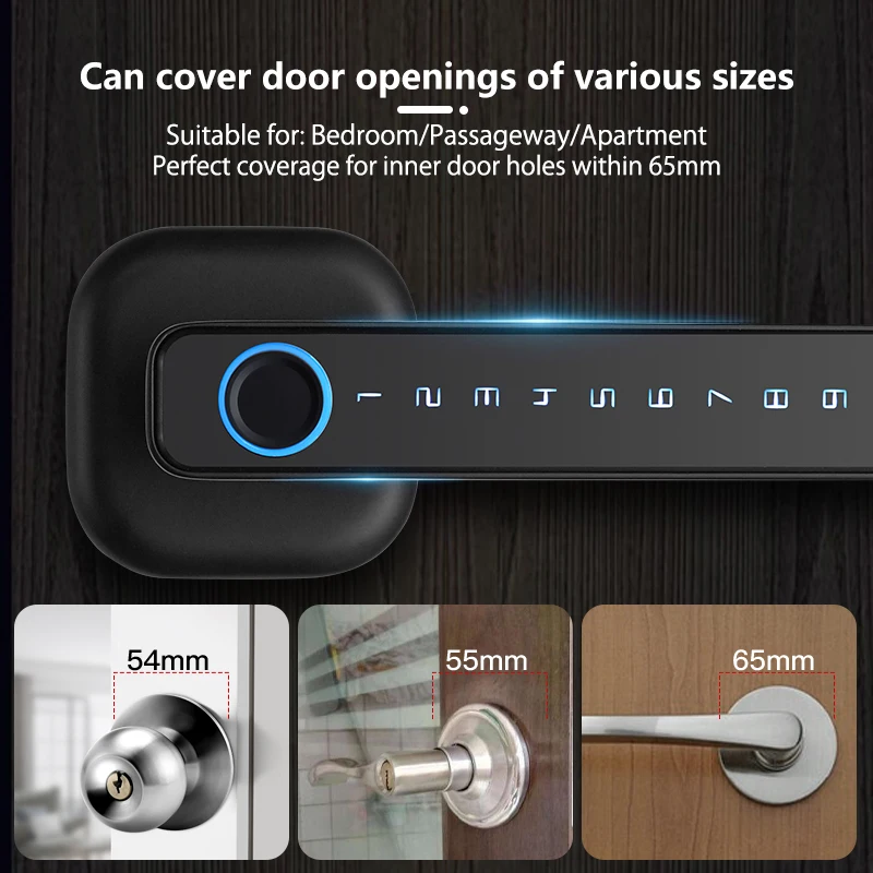 CDOK M6 Bluetooth Smart Door Lock - Fingerprint and Password Access - Image 5