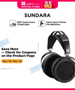 HIFIMAN Sundara Over-Ear Planar Magnetic Headphones - Black, High Fidelity Design