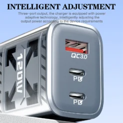 120W Ultra-Fast Type C Charger with High Quality Fast Charging for Oneplus, Realme, iPhone, and Xiaomi