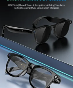 Alternative view of 2 in1 4K Smart AI Glasses 800W pixel AI Shooting Camera HD Photo Video Voice Call Translation Waterproof Bluetooth AI Glasses