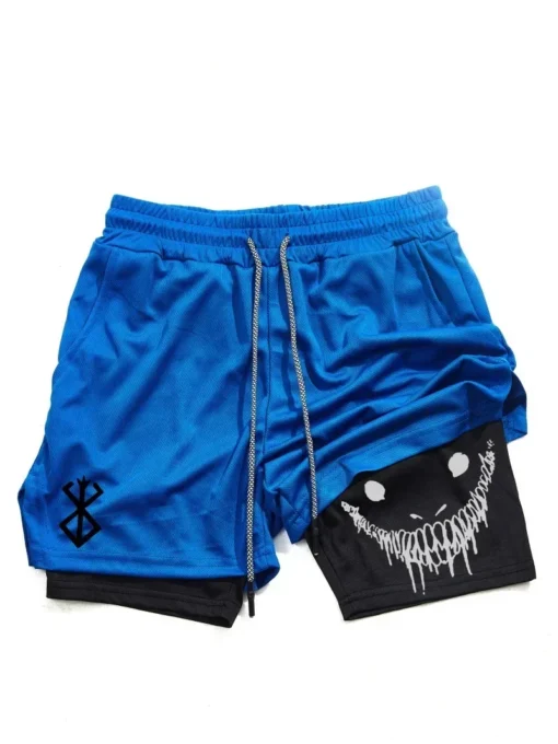 Berserk Men's 2-in-1 Sports Shorts with Quick Drying Fabric for Running and Gym Training - Image 2