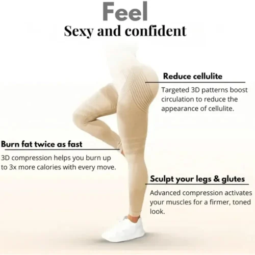 Alternative view of Slimove High-Waisted Anti-Cellulite Leggings for Gym Workout